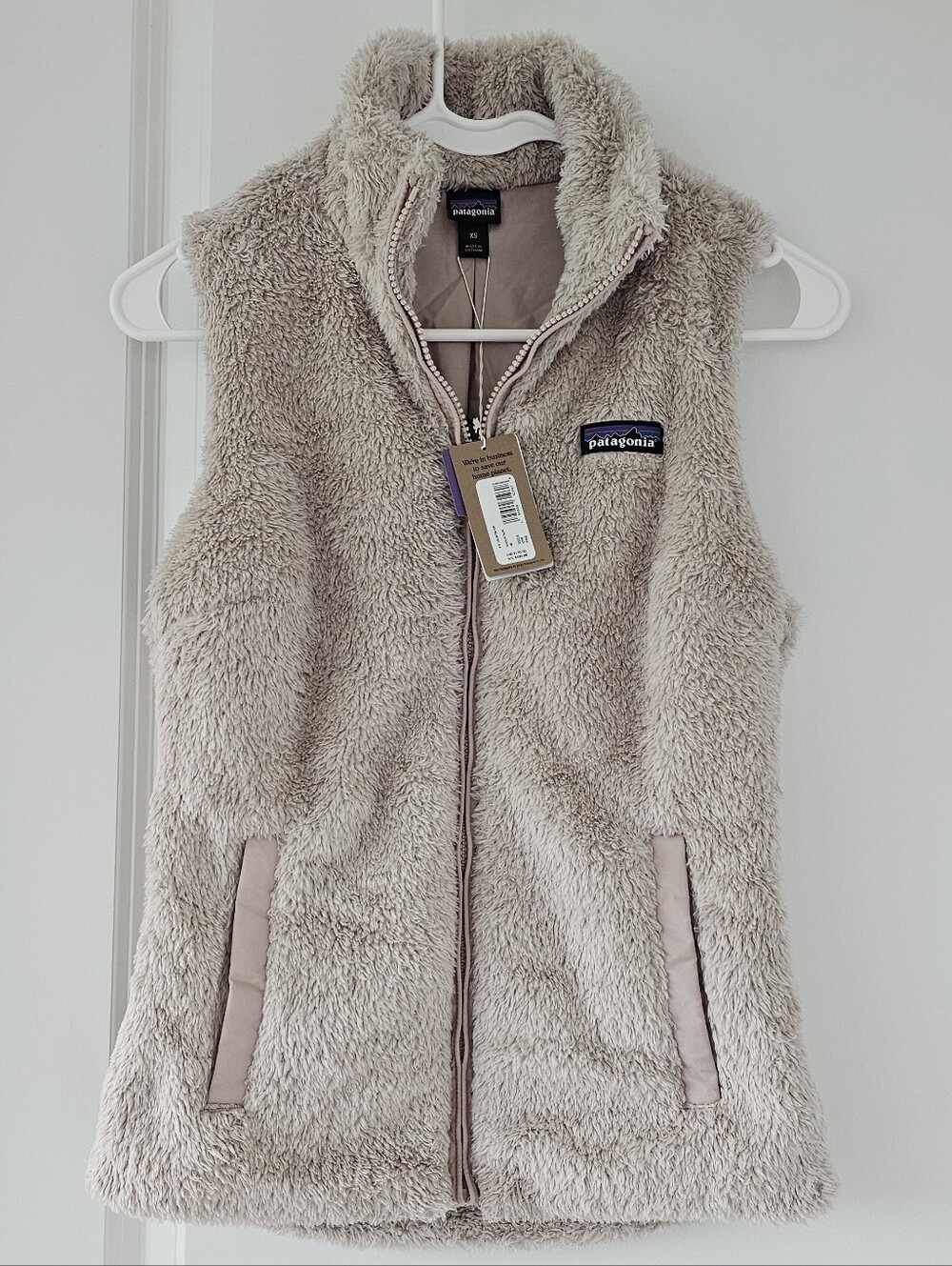 Patagonia Women's Beige Plush Fleece Vest